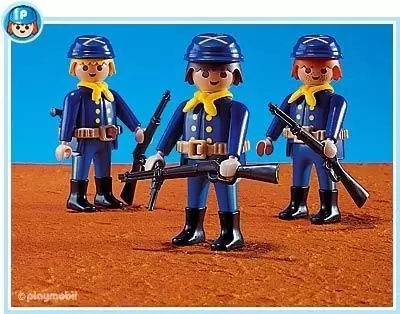 Far West Playmobil - 3 Union Soldiers