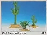Far West Playmobil - 2 cactus / 1 fern