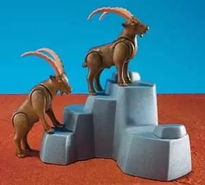 Playmobil Animaux - 2 boucs et rochers