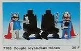 Playmobil Chevaliers - Couple royal & deux trônes