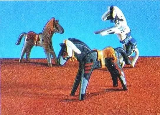 Far West Playmobil - 3 Warriors\' Horses