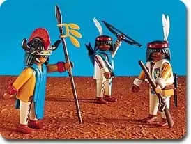 Far West Playmobil - 3 Native American Figuras