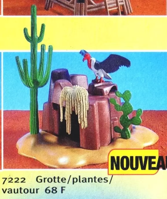 Playmobil Far West - Grotte / Plante / Vautour