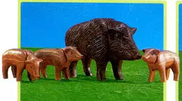 Playmobil Animaux - Cochon sauvage avec 3 petits