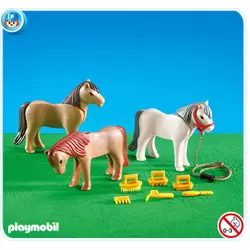 3 Ponies with accesories