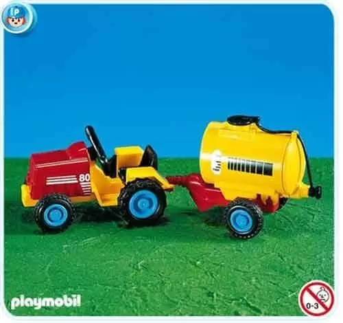 Playmobil Fermiers - Tracteur pour enfant avec remorque