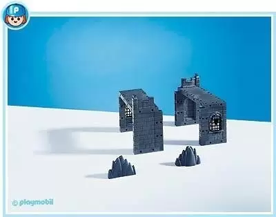Accessoires & décorations Playmobil - Mur d\'extension pour Château en pierre