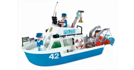 Anklage hjort amerikansk dollar Police boat - Police Playmobil 7872