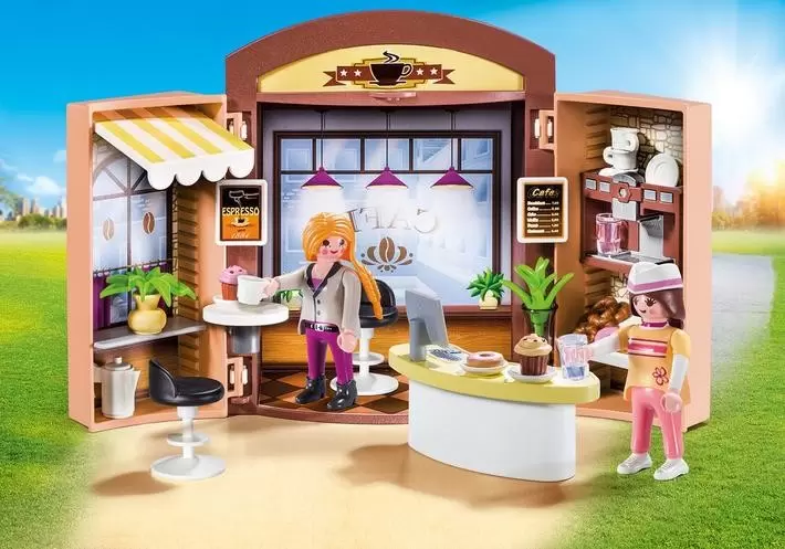 Playmobil in the City - Coffee Shop Play Box