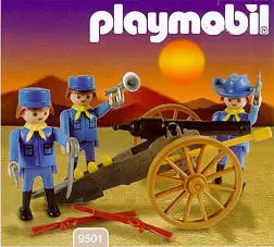 Playmobil Far West - Soldats et canon d\'artillerie