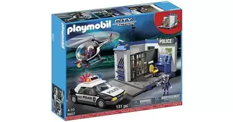 Poste Police Et Hélicoptère - Playmobil Policier 5607