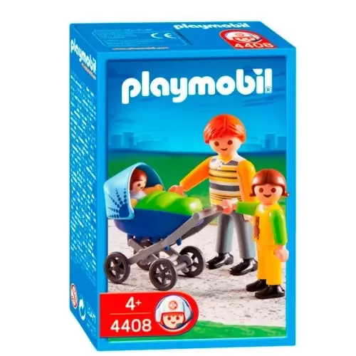 Playmobil dans la ville - Papa / enfant / landau