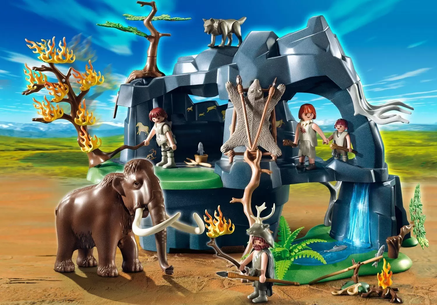 Playmobil Préhistoire - Grotte préhistorique avec mammouth