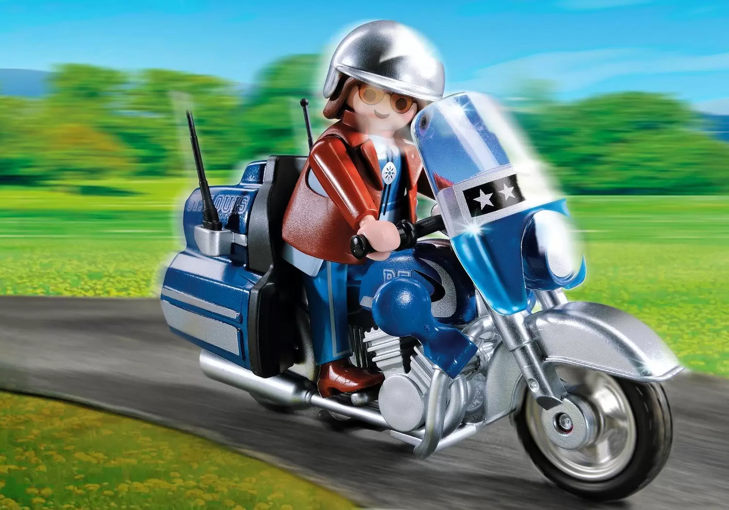 Playmobil Motor Sports - Touring Motorcycle with Rider