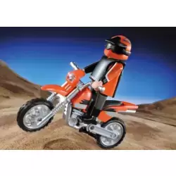 Enduro Motorcycle with Rider