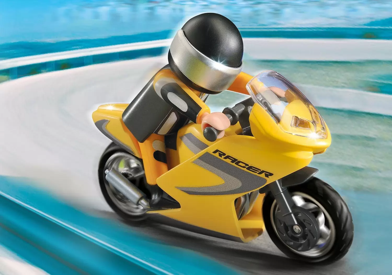 Playmobil Motor Sports - Super Racer Motorcycle with Rider