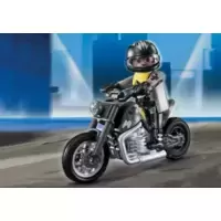 Custom Motorcycle with Rider