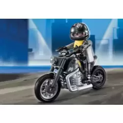 Custom Motorcycle with Rider