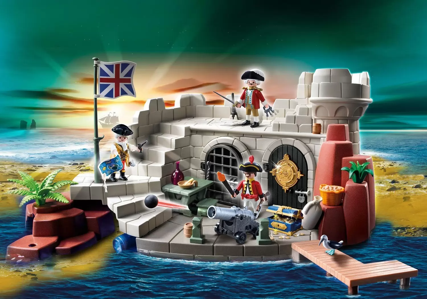 Playmobil Pirates - Fort des soldats britanniques avec prison
