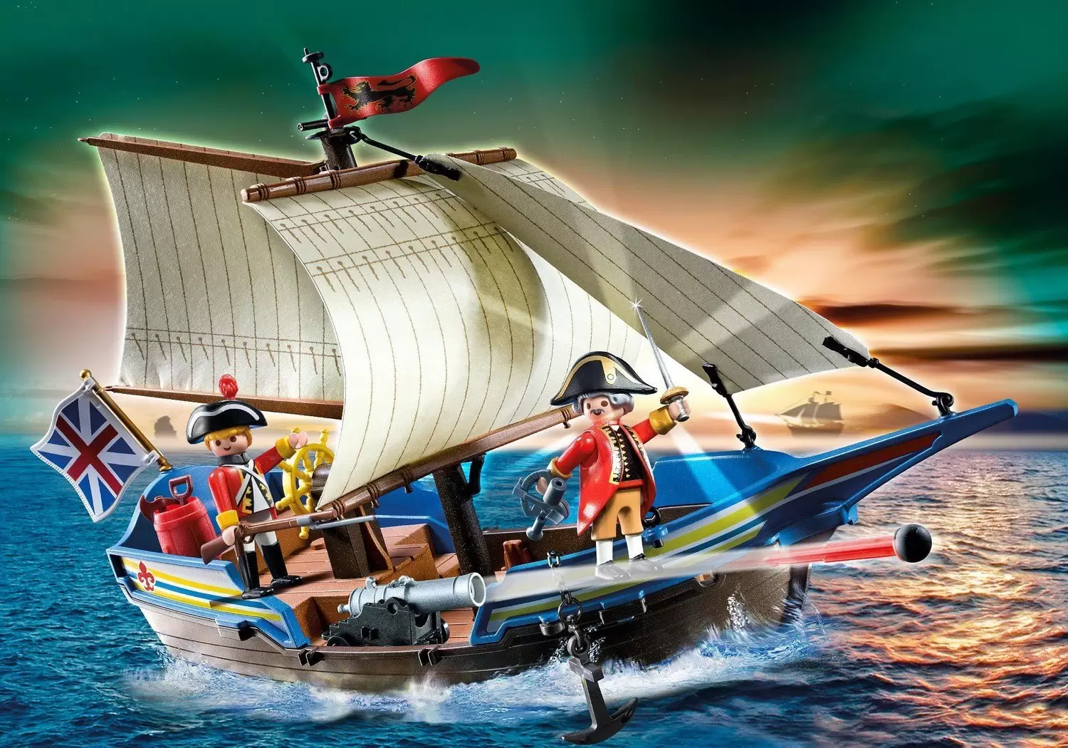 Playmobil Pirates - Navire des soldats britanniques