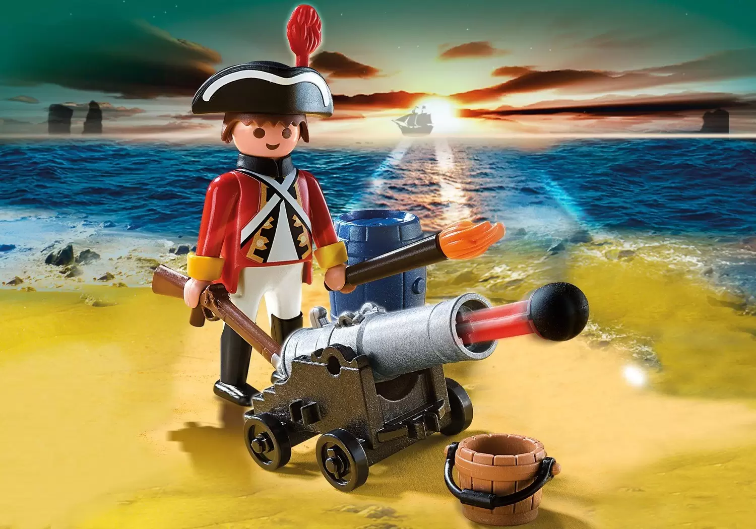 Playmobil Pirates - Soldat britannique avec canon