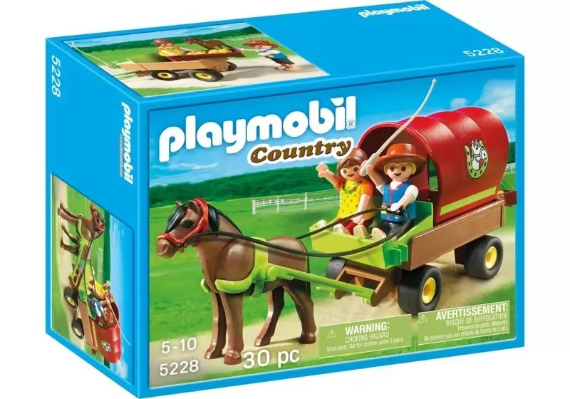 Playmobil Fermiers - Enfants et Chariot