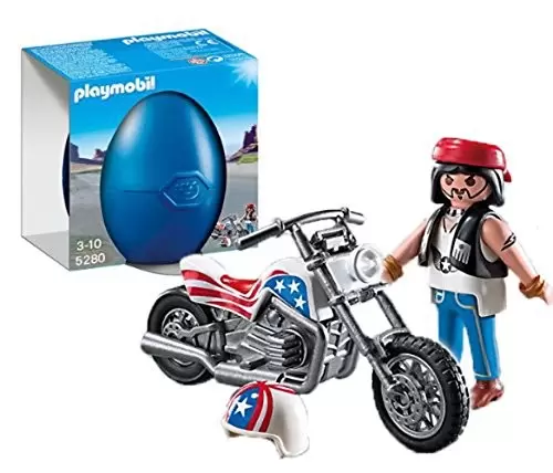 Playmobil dans la ville - Motard et Chopper
