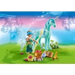 Healer Fairy with Unicorn 'Sapphire Night'