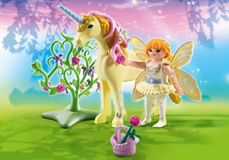 Playmobil Fairies - Flower Fairy with Unicorn \'Sun Beam\'