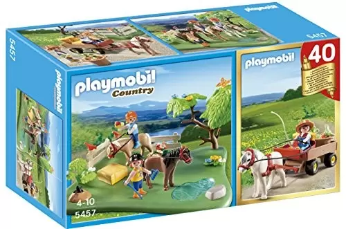 Playmobil Horse Riding - Riders With Ponies And Rickshaws