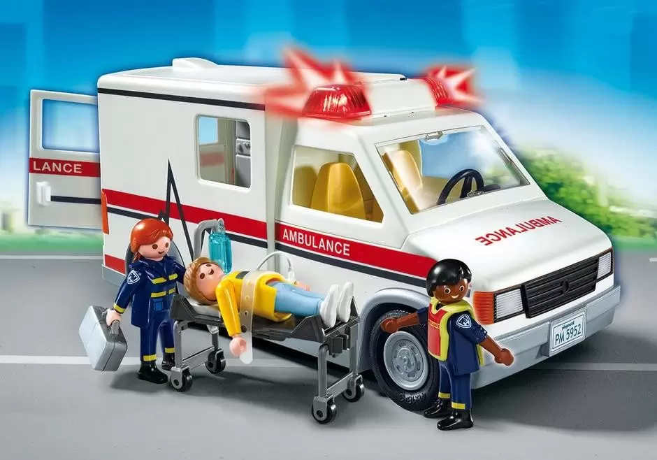 Playmobil Hôpital & Sauveteurs - Ambulance des Secours