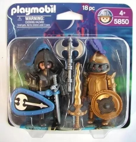 Playmobil Middle-Ages - Black Knight and Gold Knight Duo Pack