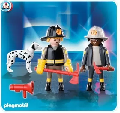 Playmobil Firemen - Fire Fighters and Dog Duo Pack