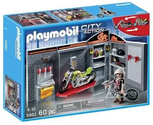 Playmobil dans la ville - Atelier de moto tuning