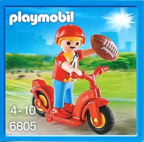 Garçon en Scooter avec Ballon - Playmobil dans la ville 6805