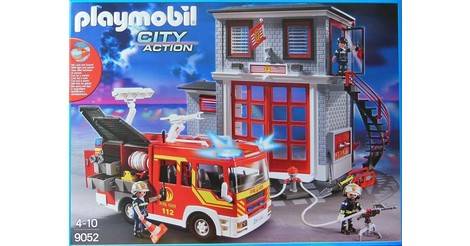 playmobil firefighter with car