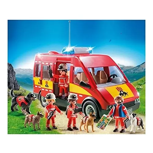 Playmobil Pompier - Playmobil 9125 - Brigade Cynophile