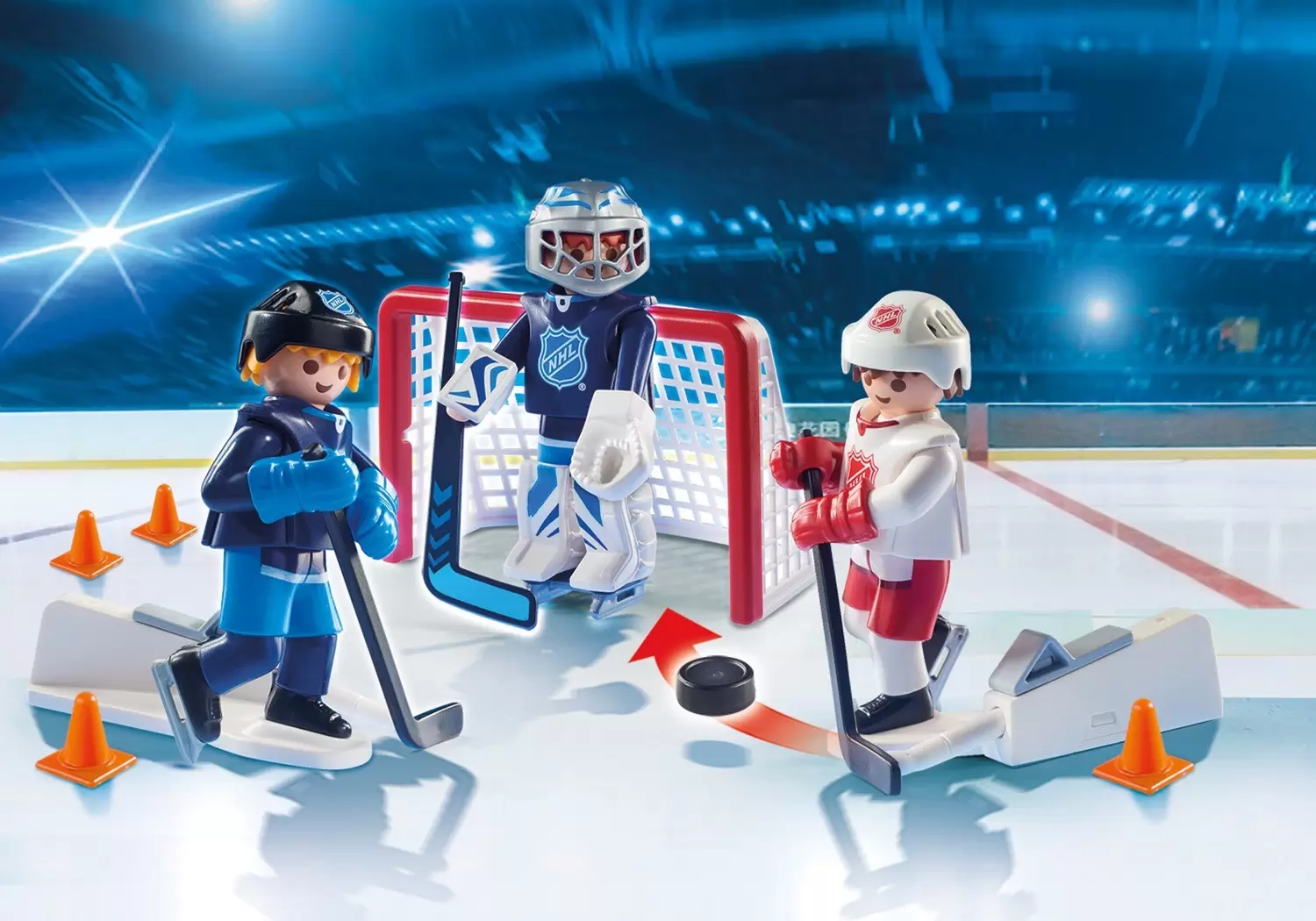 Playmobil Hockey sur Glace - NHL - Valisette Hockey Tirs de Barrage