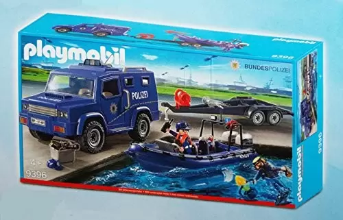 Police Playmobil - Truck with Outboard