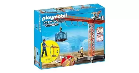 PLAYMOBIL - - Grande grue de chantier commande par infrarouge - JEUX,  JOUETS -  - Livres + cadeaux + jeux