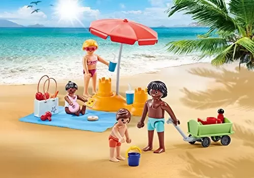 Playmobil en vacances - Famille à la Plage avec Accessoires