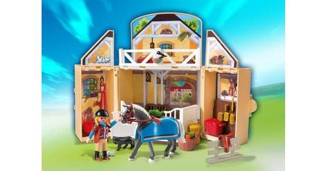 playmobil take along horse stable