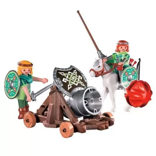 Playmobil Middle-Ages - Green Knight & Movable Cannon