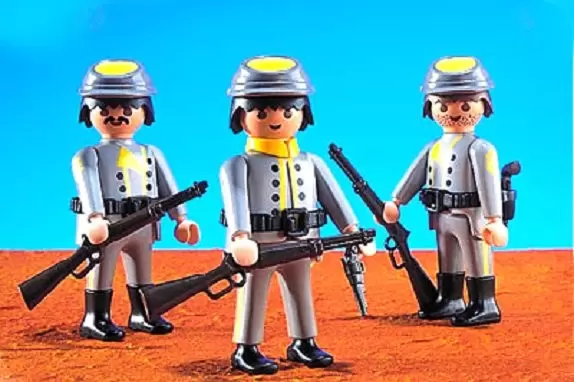 Far West Playmobil - 3 Rebel Soldiers