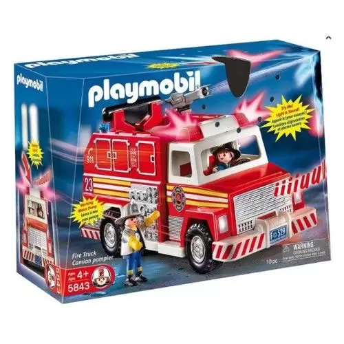 Fire Truck Camion - Playmobil Firemen 5843