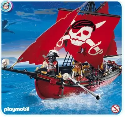 Playmobil Pirates - Bateau Corsair Rouge
