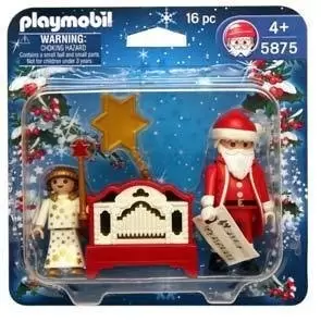Playmobil de Noël - Duo Père Noël et Ange avec Orgue