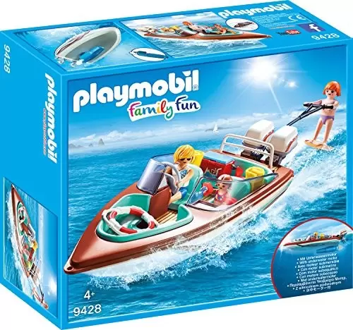 Playmobil en vacances - Vacanciers avec Vedette et Moteur Submersible