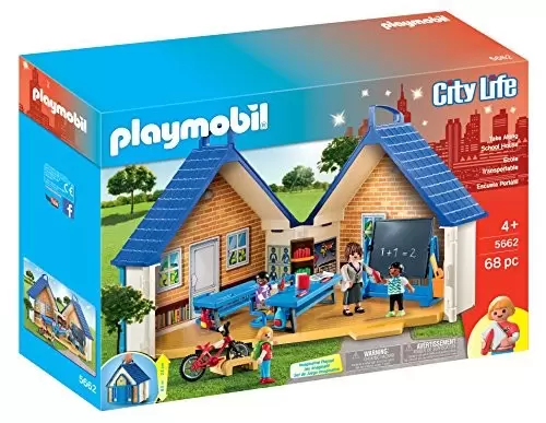 Playmobil dans la ville - Salle de Classe Transportable