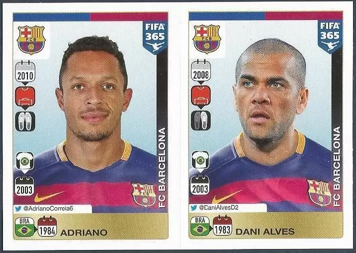 Fifa 365 2016 - Adriano - Dani Alves - FC Barcelona